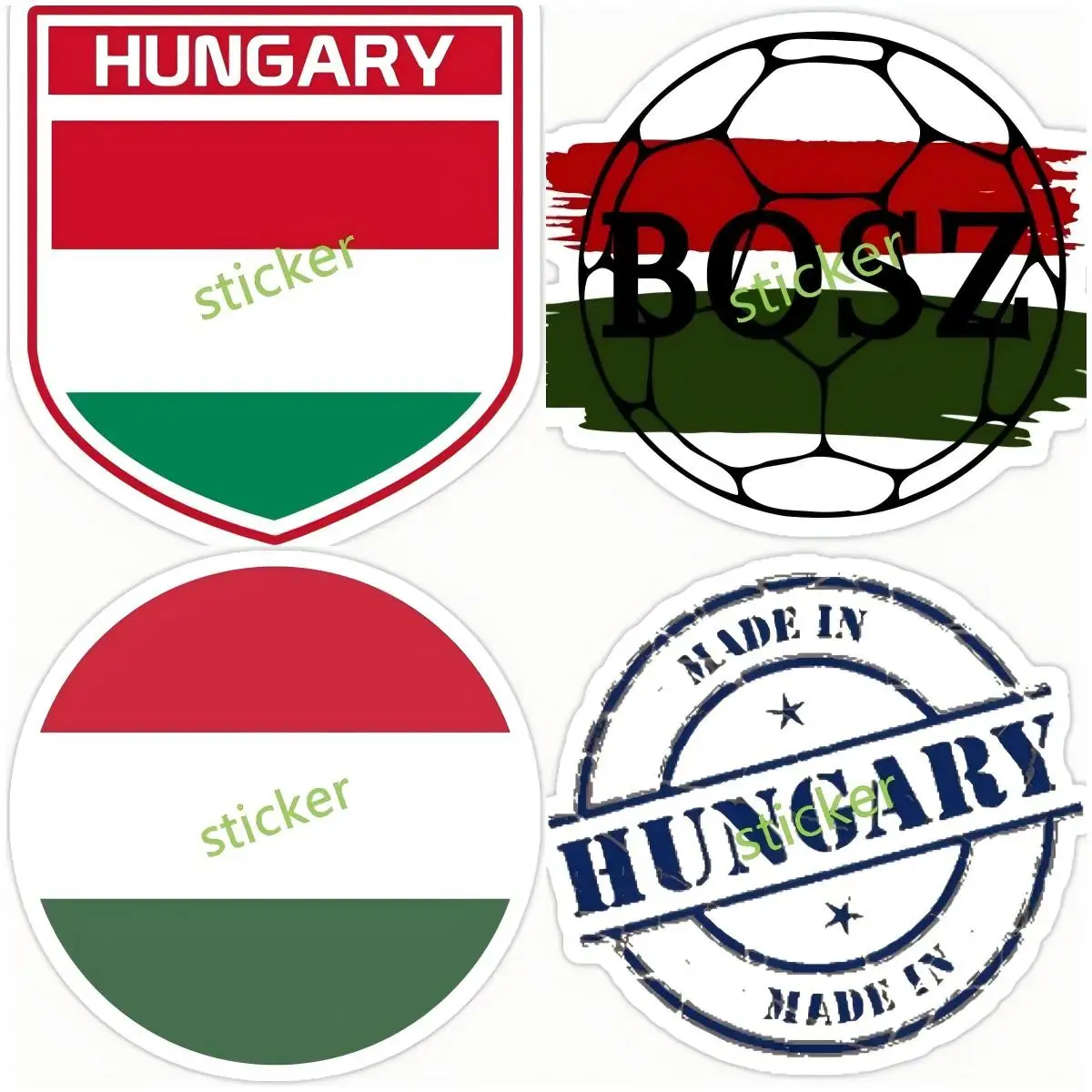 

Hungary Car Stickers Motorcycle Helmet Camper Graffiti Creative Scratch-proof Window Decal Sunscreen Decals Simple Accesorios