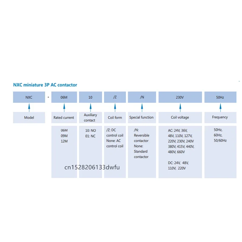 CHINT AC DC Mini Miniature Contactor NXC-06M10 09M10 12M10 6A 9A 12A 1NO / 1NC AC DC 380V 220V 110V 24V