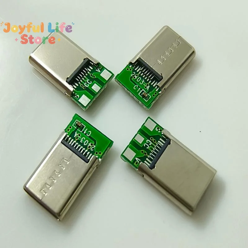 Hot 2/10 Set PD 3Wire Charging Head 3Pin Male Type C Laptop Connector 3Solder Joint CC Pin CTOC5 With Capacitor Notebook Adapter