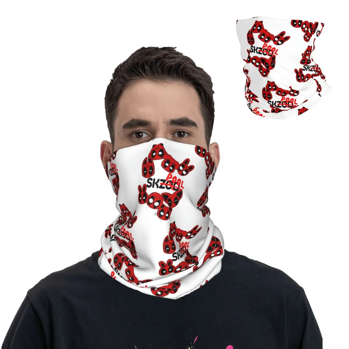 SKPOOL Motocross Bandana Neck Gaiter Printed Marvel Comics Face Mask Running Unisex Adult All Season