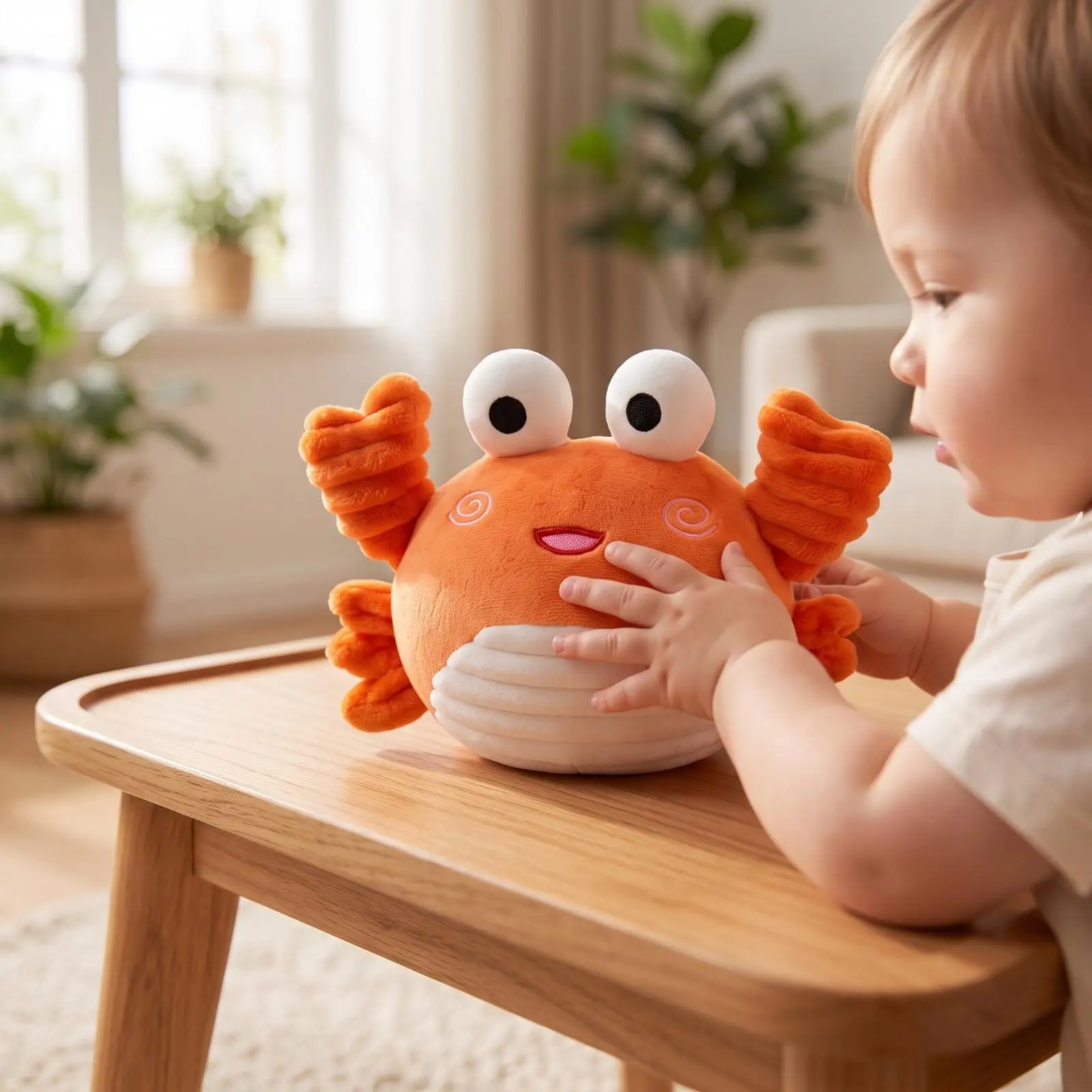 Musical Crab Toy Interactive Crawling Crab Toy Portable for Toddlers