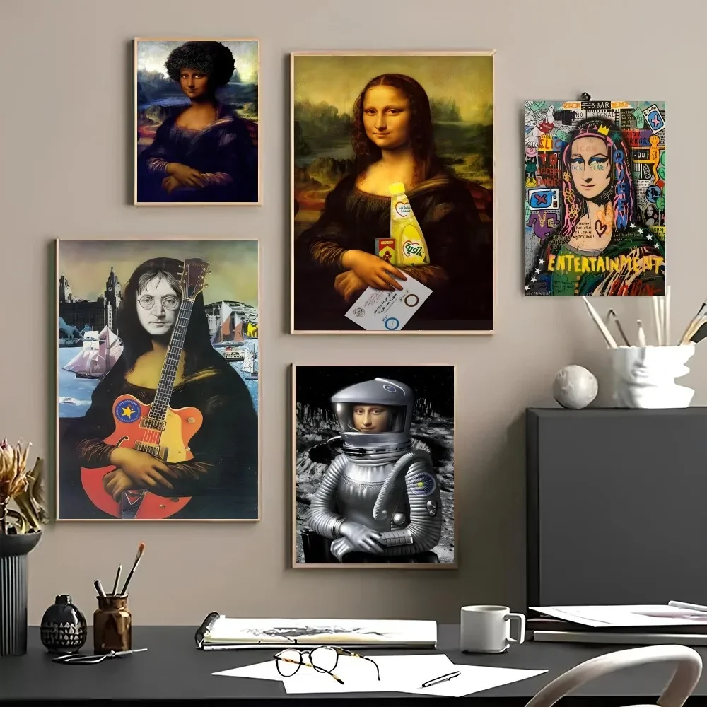 Abstract Funny Mona Lisa Poster Paper Print Home Living Room Bedroom Entrance Bar Restaurant Cafe Art Painting Decoration