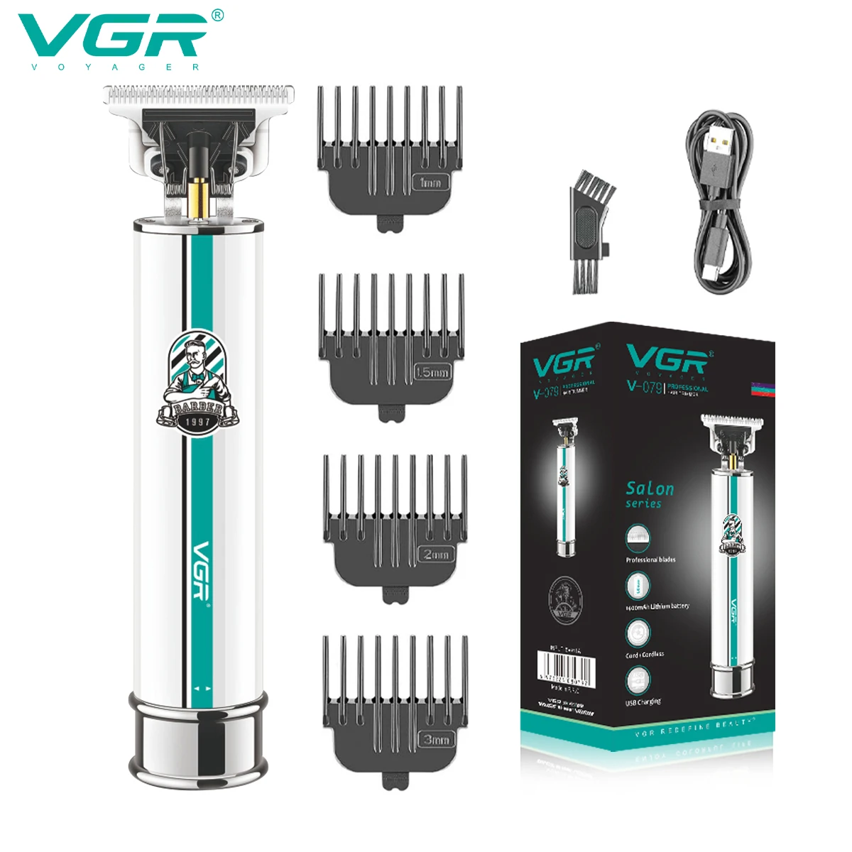 VGR 079 مقص الشعر الكهربائية جديد الشعر المتقلب حاد T على شكل شفرة نحت انتهازي الكهربائية عالية الجمال الكهربائية انتهازي