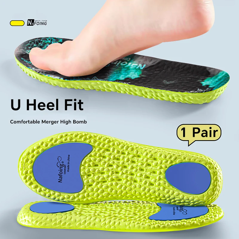 

1 Pairs Memory Foam Insoles for Shoes Men Women Nano Antibacterial Massage Sport Insole for Feet Orthopedic Care Shoe Sole Pads