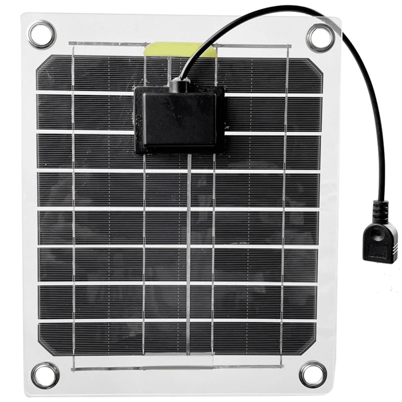 10W Double-Sided Powers Generation Solar Panel Tourism Monocrystalline Silicon USB Mobile Phone Charging Solar Panel