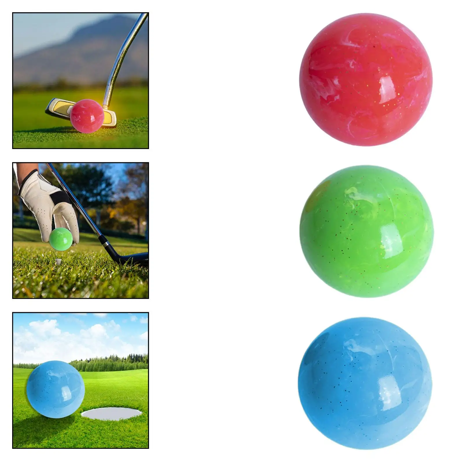 

Мячи для гольфа для улицы и зала, прочные, 6 см, тренировочные, с узором «жидкая живопись», для паркового гольфа и гольф-аксессуаров