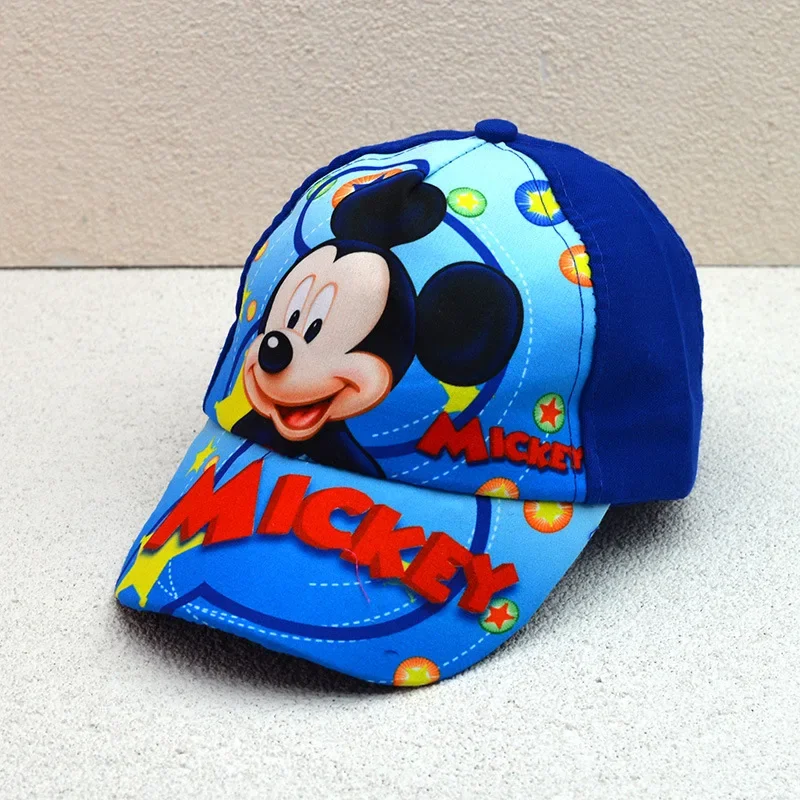 New Anime Disney Frozen Princess Mickey Minnie Mouse Kids Brand Hat Boy Girl Travel Spiderman Baby Caps Figure Gifts Toys 2-8Y