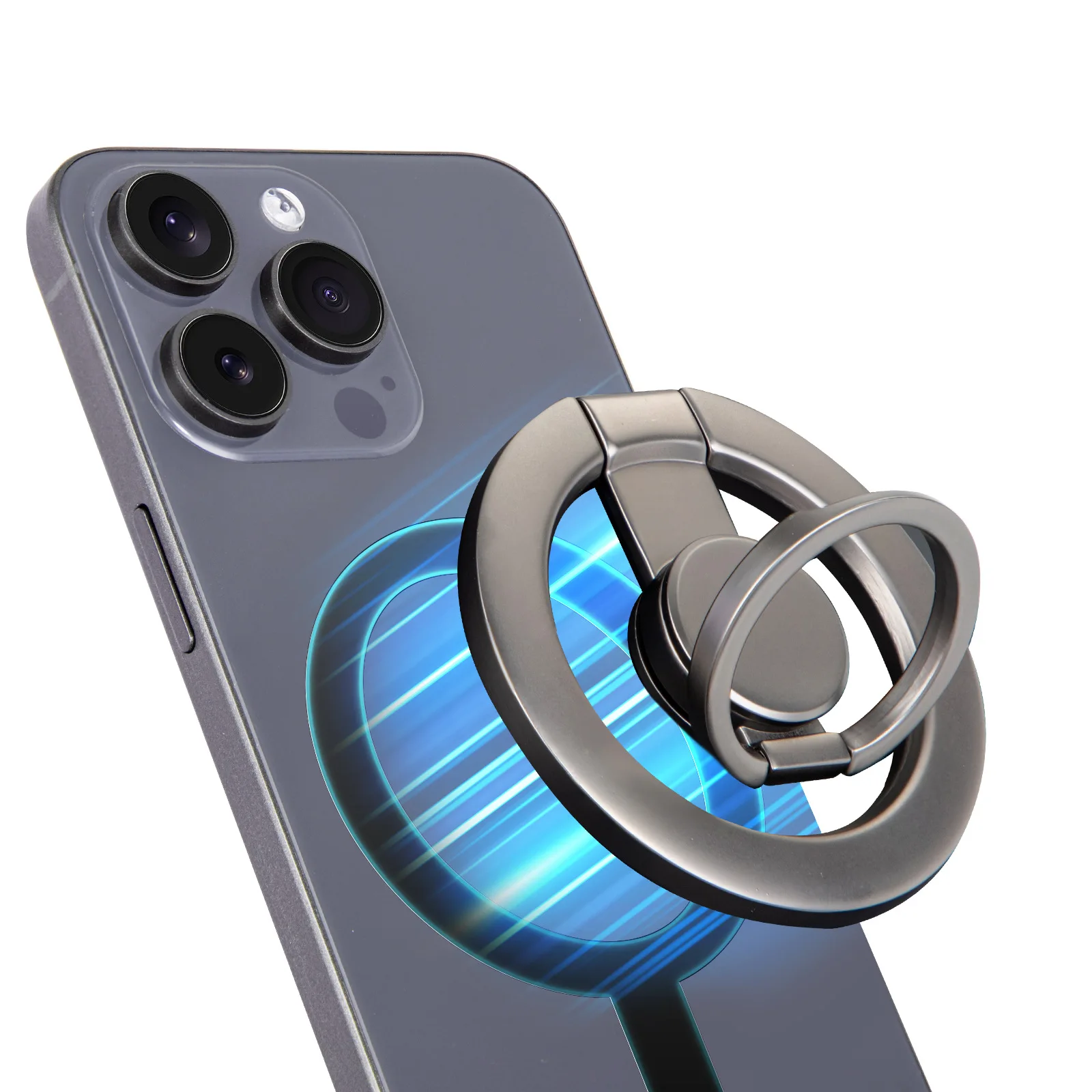 

Магнитный держатель для телефона MagSafe с длинной ручкой в виде крючка для мобильного телефона, держатель для ручного пальца для iPhone 16, 15, 14, 13, 12, серии