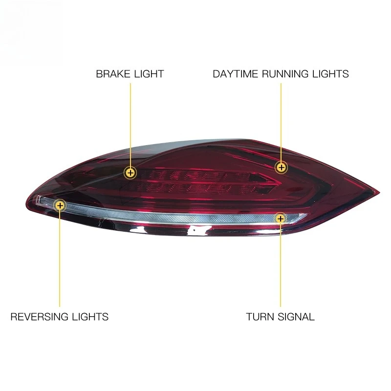 Für Porsche Panamera 970 Teile 2010 2011 2012 2013 Rücklicht Upgrade 2016 LED Rückleuchten Rücklichter LED Rücklicht Bremse Bremsleuchte