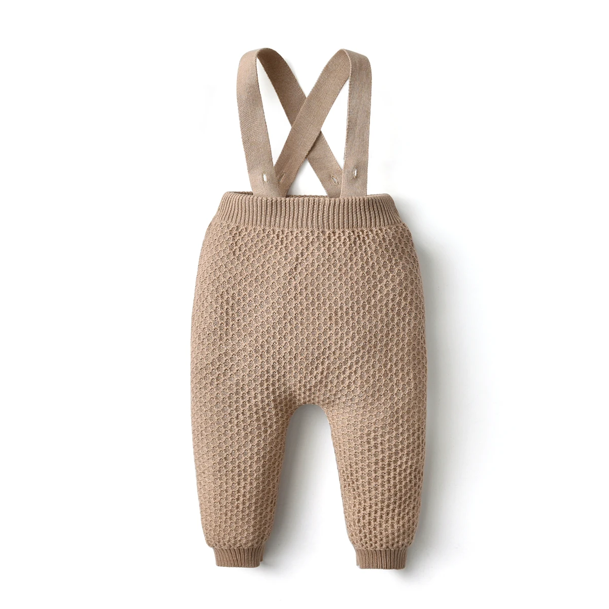 Baby Boy Solid Color Knitted Pants Fashion High Quality Toddler Dungarees Clothing Ribbed Trims Design Newborn Jumpsuit