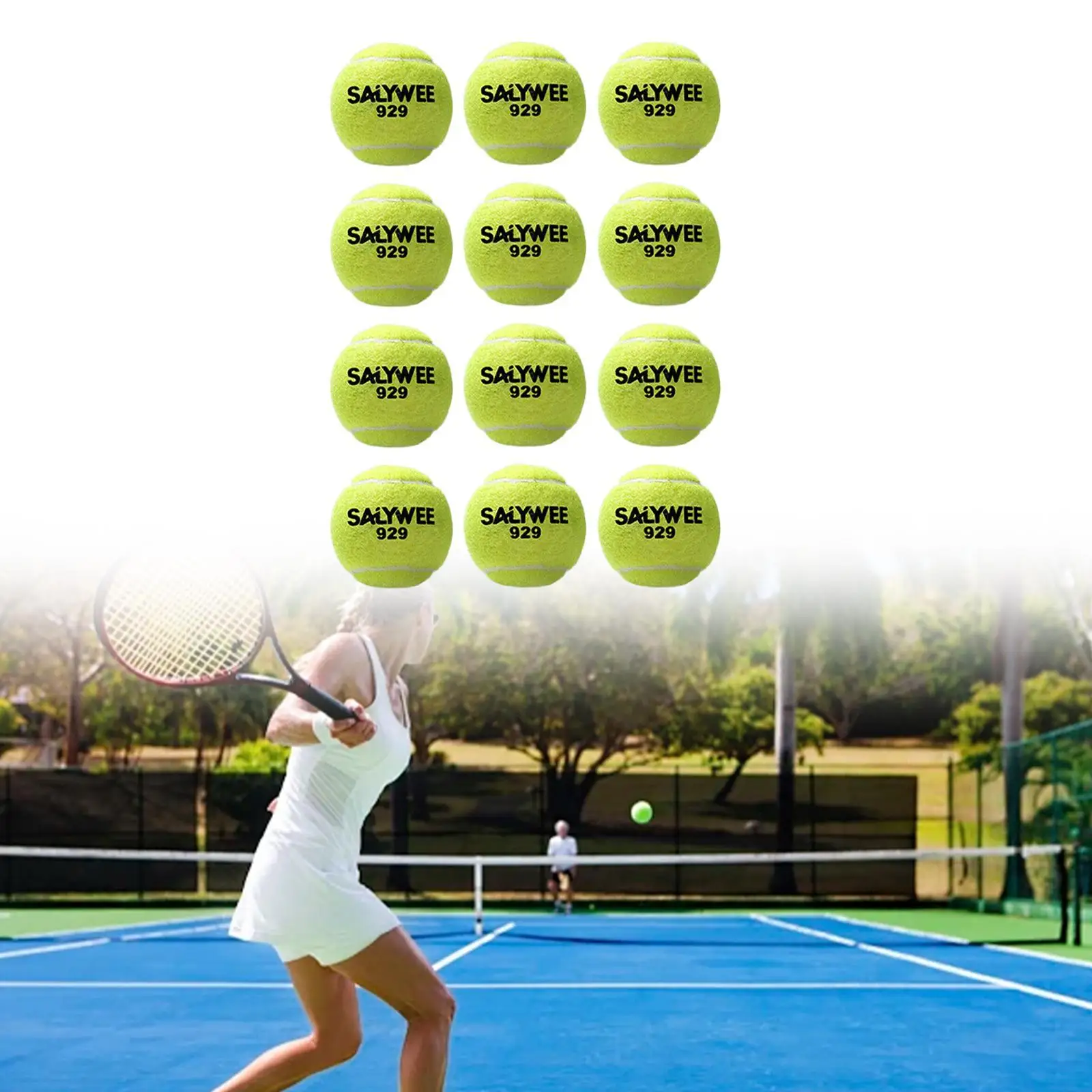 

12x Tennis Balls Training Balls Professional Multifunction Beach Tennis Balls Dog Tennis Balls for Yard Beginners Enthusiasts