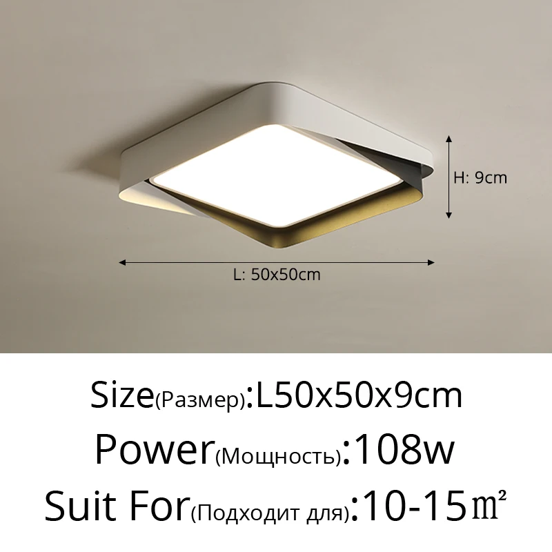 Log Eenvoudige LED-plafondverlichting Zwart Wit Slaapkamer Woonkamer Balkon Plafondlamp Modern huis Interieur Decoratie Lamparmaturen