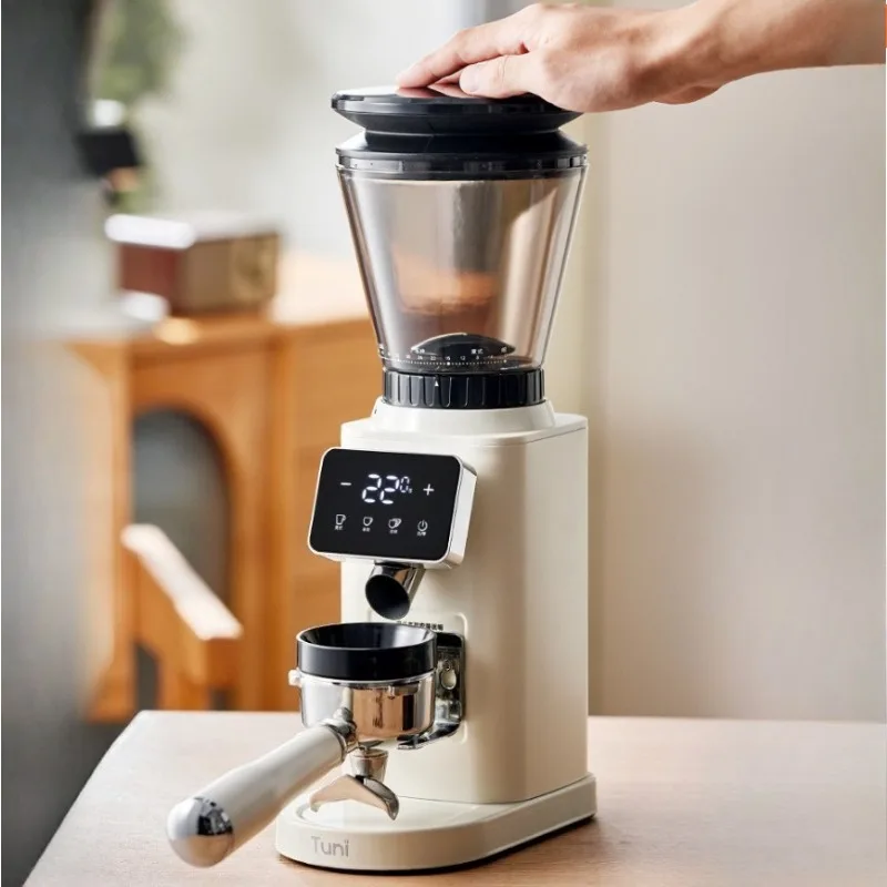 Professional Automatic Coffee Bean Grinder 48 Adjustable Grind Settings Timed Grinding Burr Mill for Home Espresso