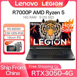 Lenovo Legion R7000P 2022 15.6Inch Gaming Laptop AMD Ryzen 5 6600H RTX3050 4G Windows 11 165Hz E-sports Game Notebook Computer