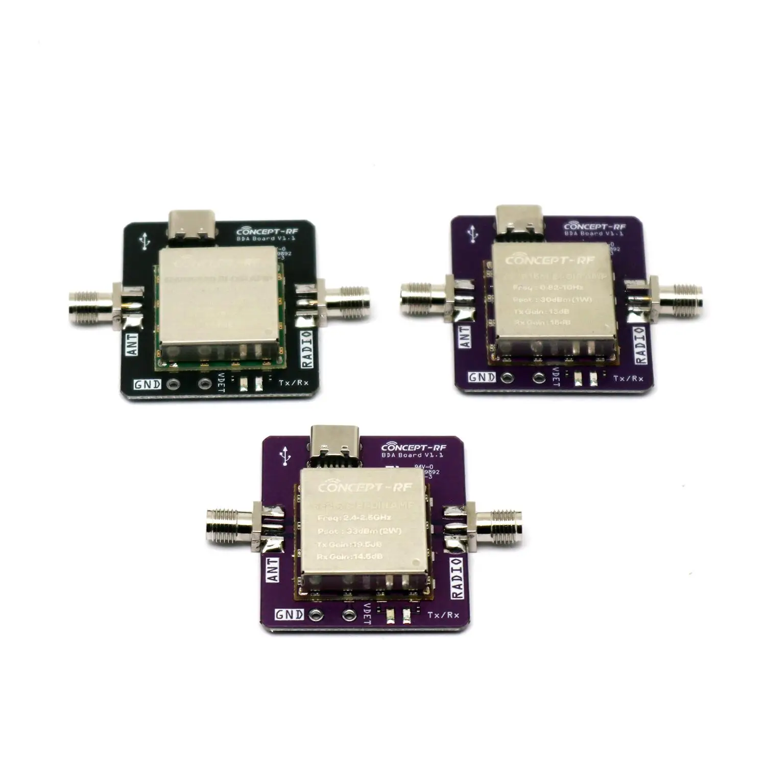 DYKB 2W RF Signal Booster Bidir Amplifier 868Mhz 915Mhz 2.4Ghz 5.8Ghz FOR LORA Helium Miner UAV WiFi Drone Image Transmission 2W