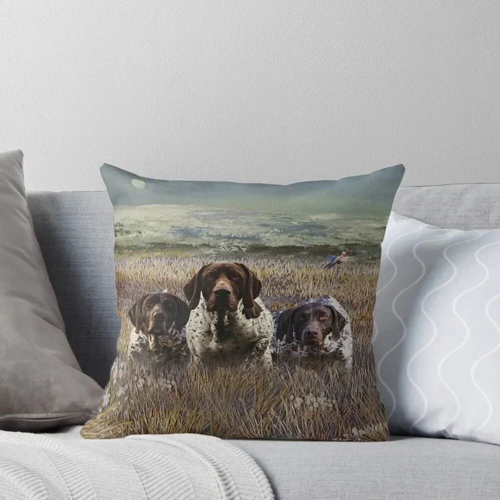 German shorthaired pointers on point Throw Pillow luxury decor Sofa Pillow Cover pillow