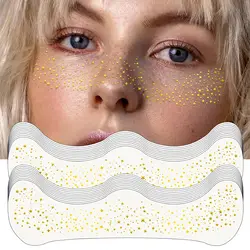 Glitter Freckles Face Tattoo, Glitter Freckles, Sparkle Makeup Patches-Gold-Face Glitter Speckles Patches