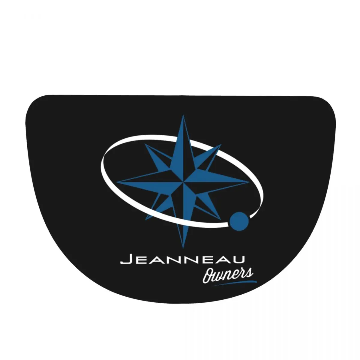 Jeanneau Yachts Soft Flannel Half Round Doormat Non Slip Bathroom Mat Absorbent Floor Carpet for Living Room