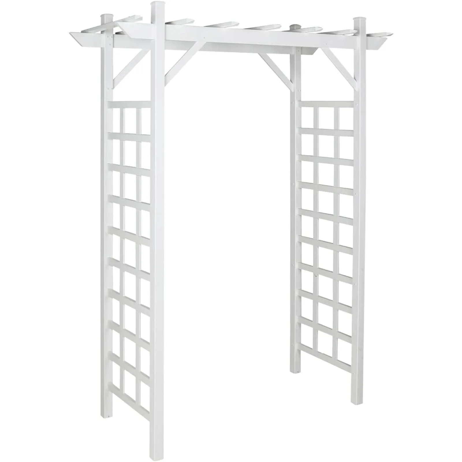 US Outdoor Arbor Square Lattice Pergola for Garden or Backyard, 28