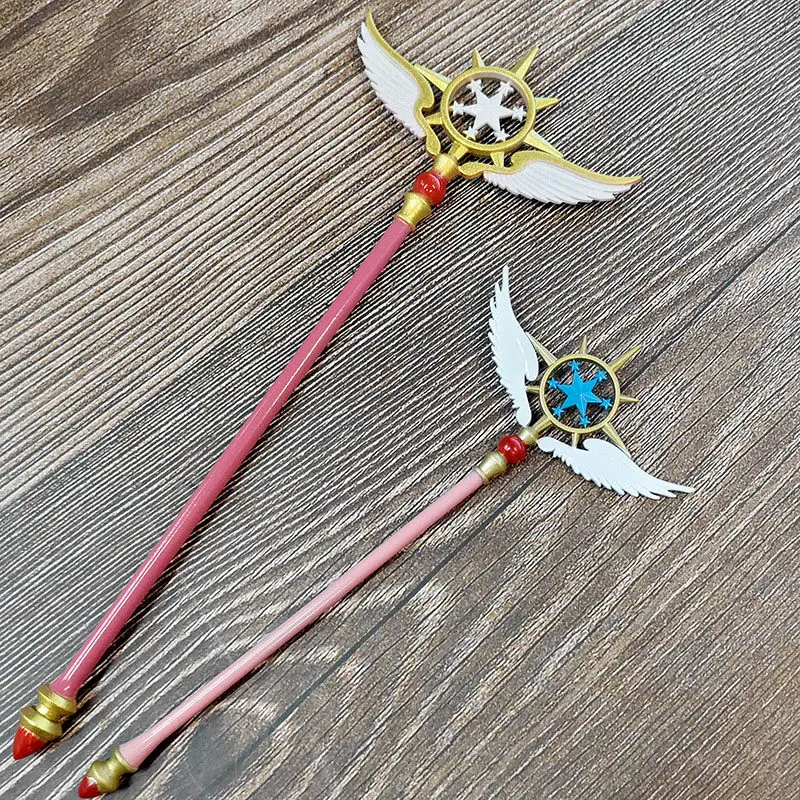Hot Cardcaptor Sakura Large Metal Star Magic Wand Anime Cosplay Prop Collectible Model Accessory Friend Collection Toys Gift view 2
