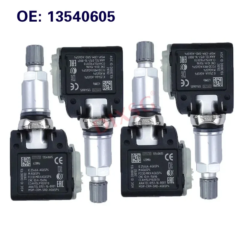 

Датчик давления в шинах TPMS 13540605, 4 шт., 433 МГц, для Chevrolet Camaro Silverado 2020-2022, для GMC Sierra 3500 2020-2022
