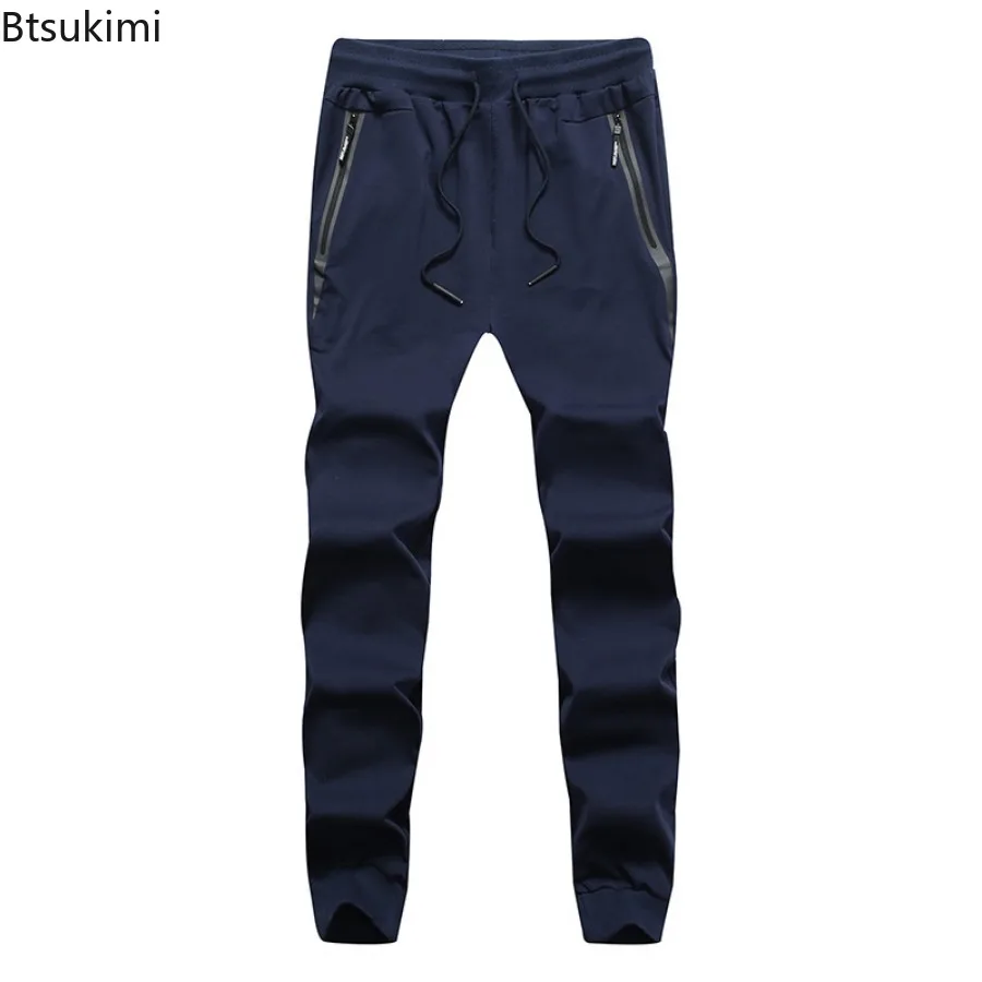 Men's Autumn Winter Fleece Sweatpants Fashion Warm Drawstring Pocket Casual Trousers Male Comfortable Loose Fitness Jogger Pants