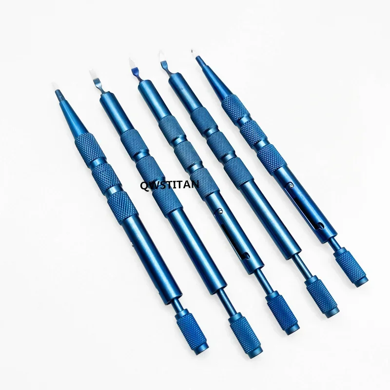 Ophthalmic Blade Sapphire Keratome Clear Cornea Crescent blade Trifacet Blades Straight Elbow Double Single Edge Lancet Blades