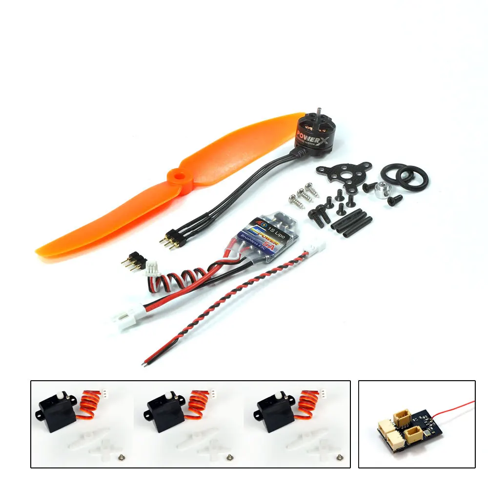 DW Hobby MC1106 3800KV 5A1S Motor Propeller Servo Receiver Complete Kit for RC Airplane Power System RC Plane Parts