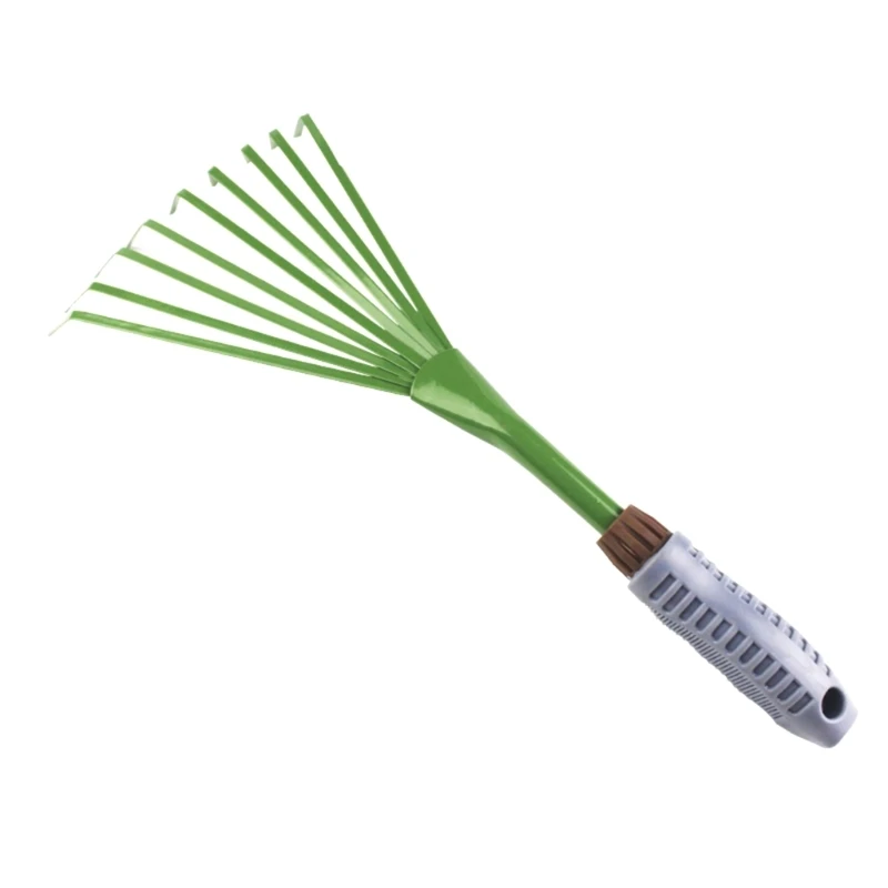 M6CF Convenient Iron Tooth Rake Garden Rake Flower Beds Essential Tool for Garden Planting and Weeding Gardening Tools