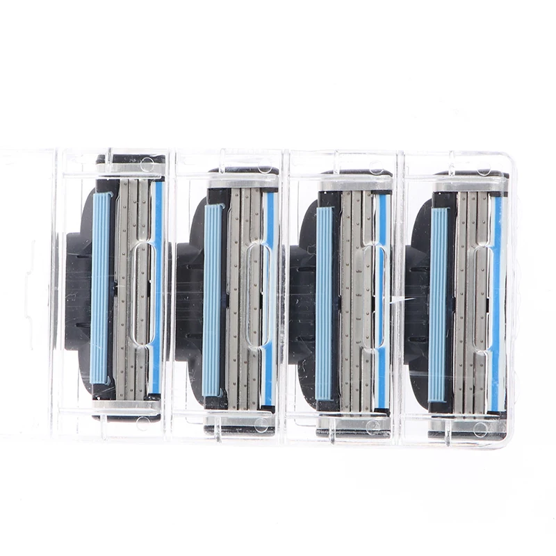 4Pcs Men Razor Blades for Mach 3 Shaver Shaving Cartridges Refill