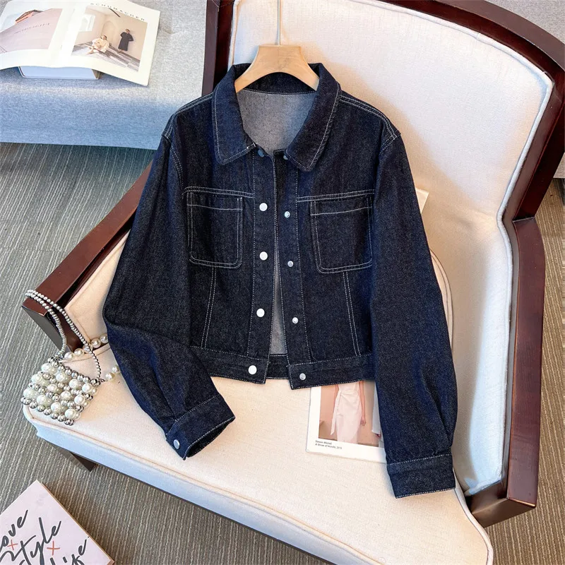 

Vintage Washed Light Blue Short Denim Vest Fashion Stand Collar Lace-Up Loose Casual Sleeveless Summer Female Cowboy Waistcoat