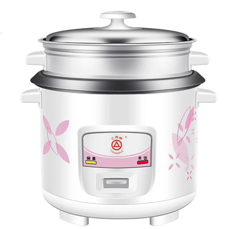 جهاز طبخ الأرز ذو العلامة التجارية المثلثة 3-4 أشخاص، وعاء سميك غير لاصق مع جهاز بخار - وعاء كهربائي كلاسيكي للعائلة، أجهزة منزلية متينة