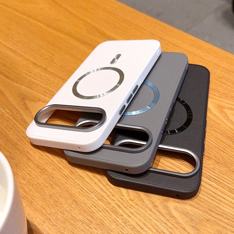 

For Google Pixel 10 Pro XL ,10A Magnetic Case ELVEV Shockproof PU Leather Hard PC Lens Protection Phone Cover