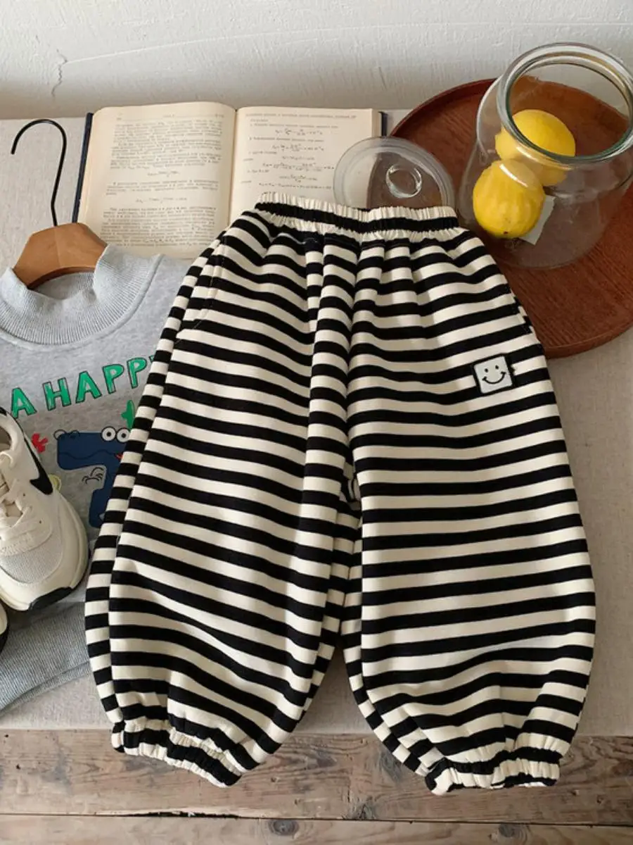 กางเกงเด็ก Thiened Fce สำหรับฤดูใบไม้ร่วงและฤดูหนาว  แฟชั่นลำลองสำหรับเด็กผู้หญิง กางเกงขายาวอุ่นสบายสำหรับฤดูหนาว กางเกงลำลองสำหรับเด็ก