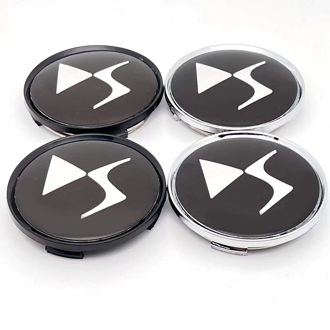 4PCS/Lot 63MM Car Wheel Center Caps for DS Racing WHEEL Emblem Logo Car Dust CoverStyling