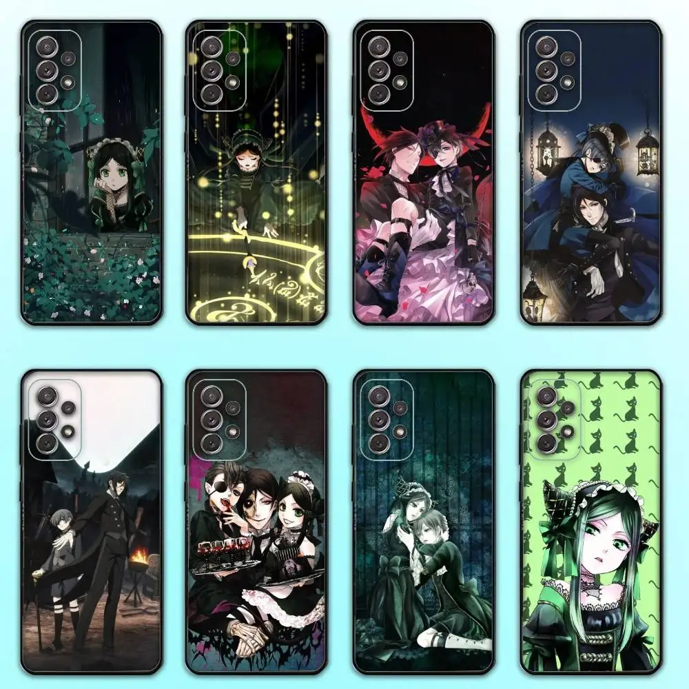 

Black Anime B-ButlerS Phone Case For Samsung S 25,24,23,22,30,21,10,9,Ultra,Plus,Lite,FE,4,5 G Soft Black Case