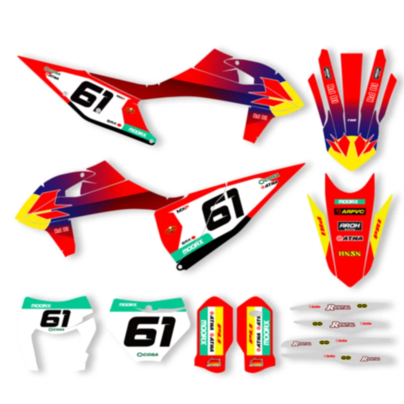 

DSMTECH For KTM EXC EXC-F 2020 2021 2022 2023 150 200 250 300 350 450 500 Graphics DECALS Stickers For 2019-2022 SX SXF 009
