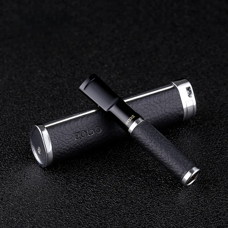 Reusable Cigarette Filter Tips, Supports 3 Sizes Coarse Medium Fine, Leather Cigarette Filter Holder Come with A Storage Tube