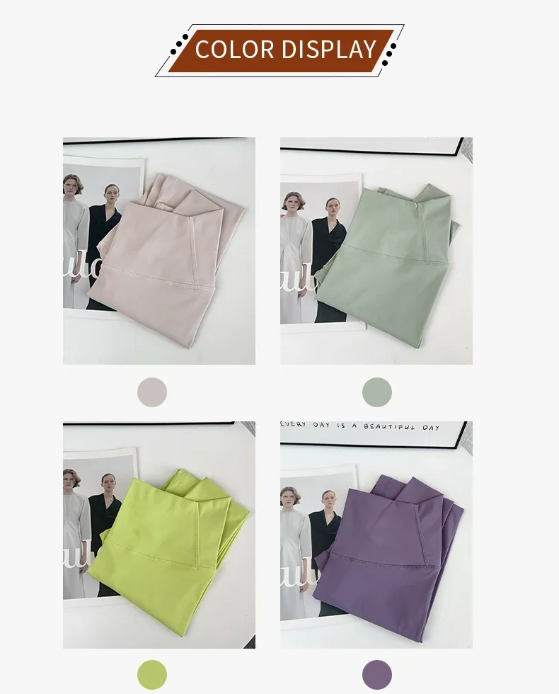 Neue Farbserie Damen Yoga-Leggings mit hoher Taille, elastisch, ohne unschöne Linien, hüfthebend, bequem, für Laufen, Outdoor und Radfahren – Detail 6