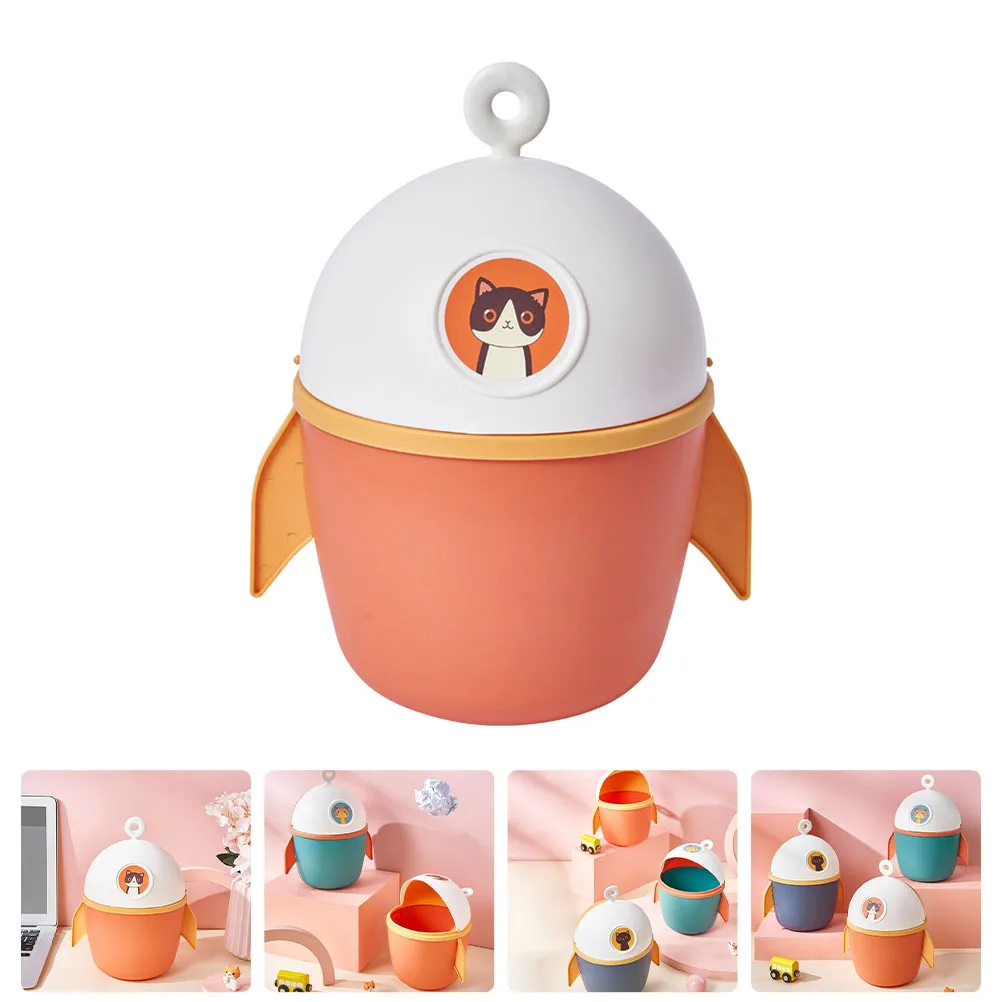 

Mini Flip-Top Trash Can Small Desktop Garbage Bin For Office Home Pp Material Odor Isolated Storage Container Tabletop Waste