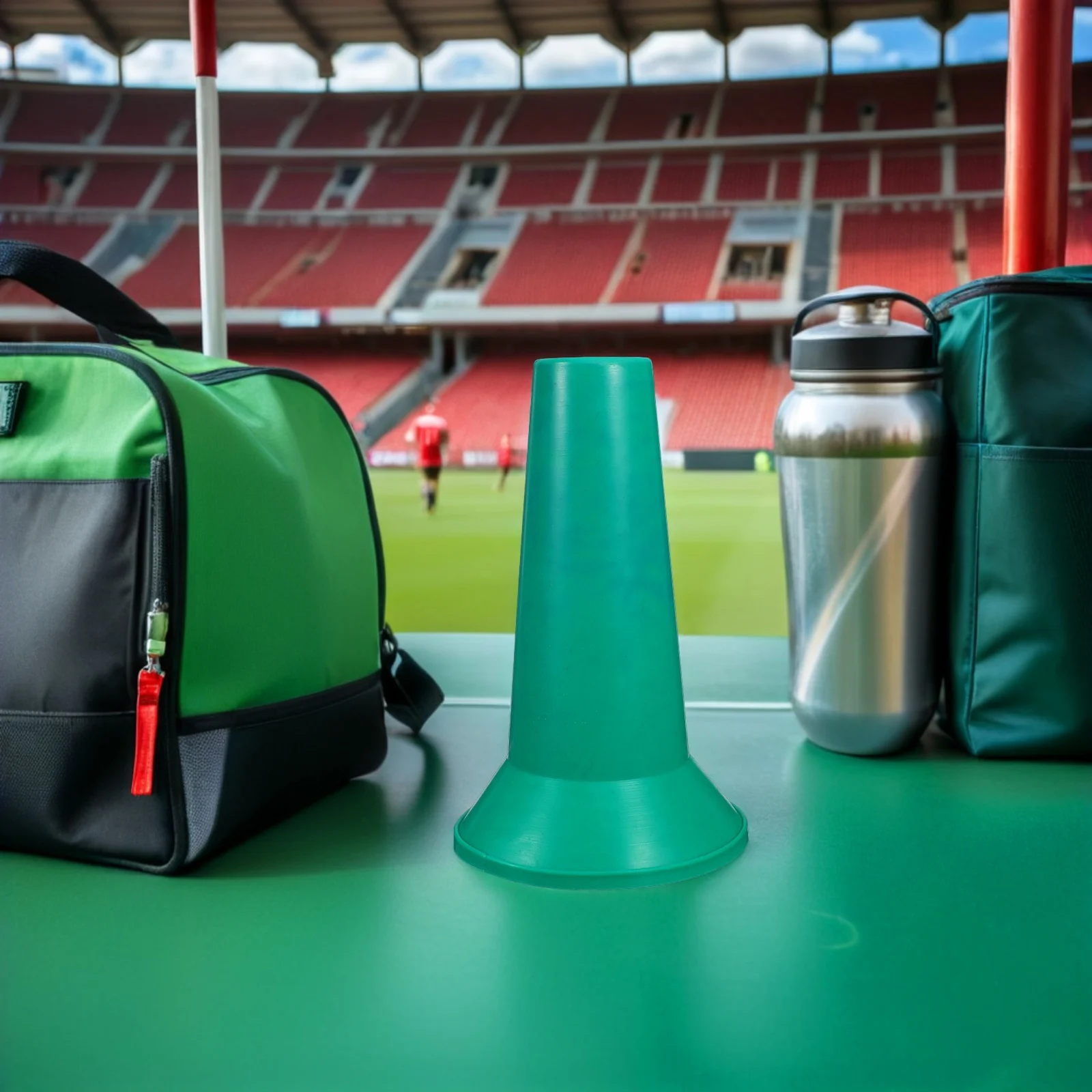 5 pçs 17cm plástico vermelho mini futebol treinamento agilidade campo marcador cones multi-funcional roadblock cones de futebol