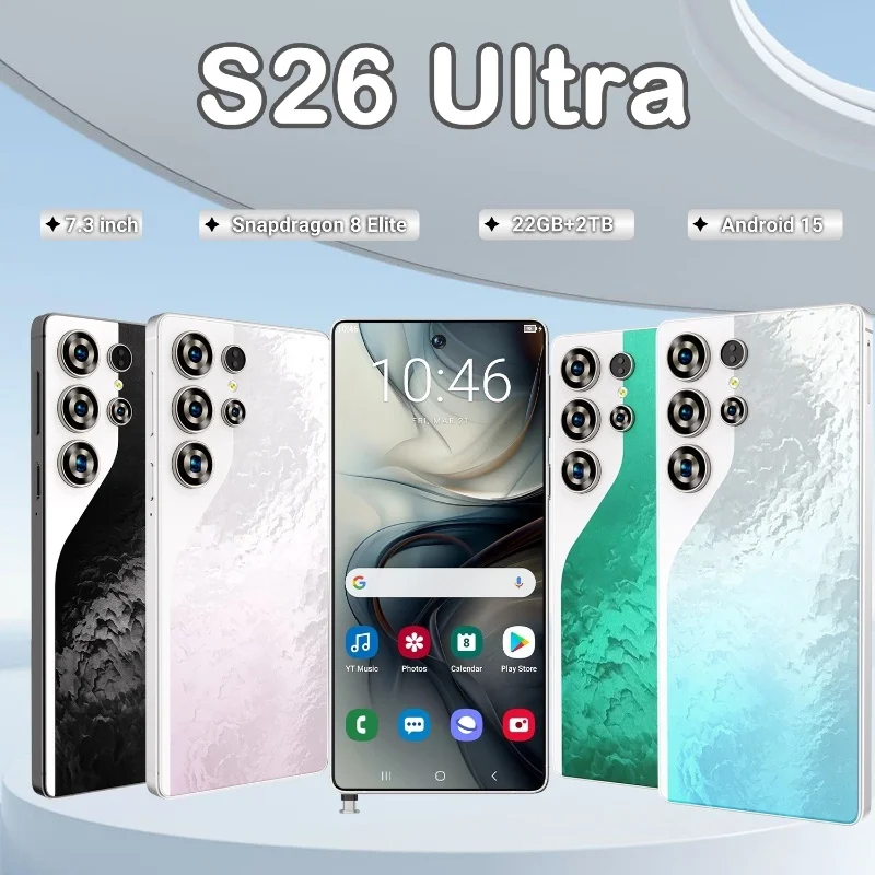 2025 Original Pad S26 ultra Tablet PC 7.3 inch HD 4K Android 15 22GB+2TB 8000mAh Battery 4G 5G Dual Sim Card WiFi GPS Google Tab