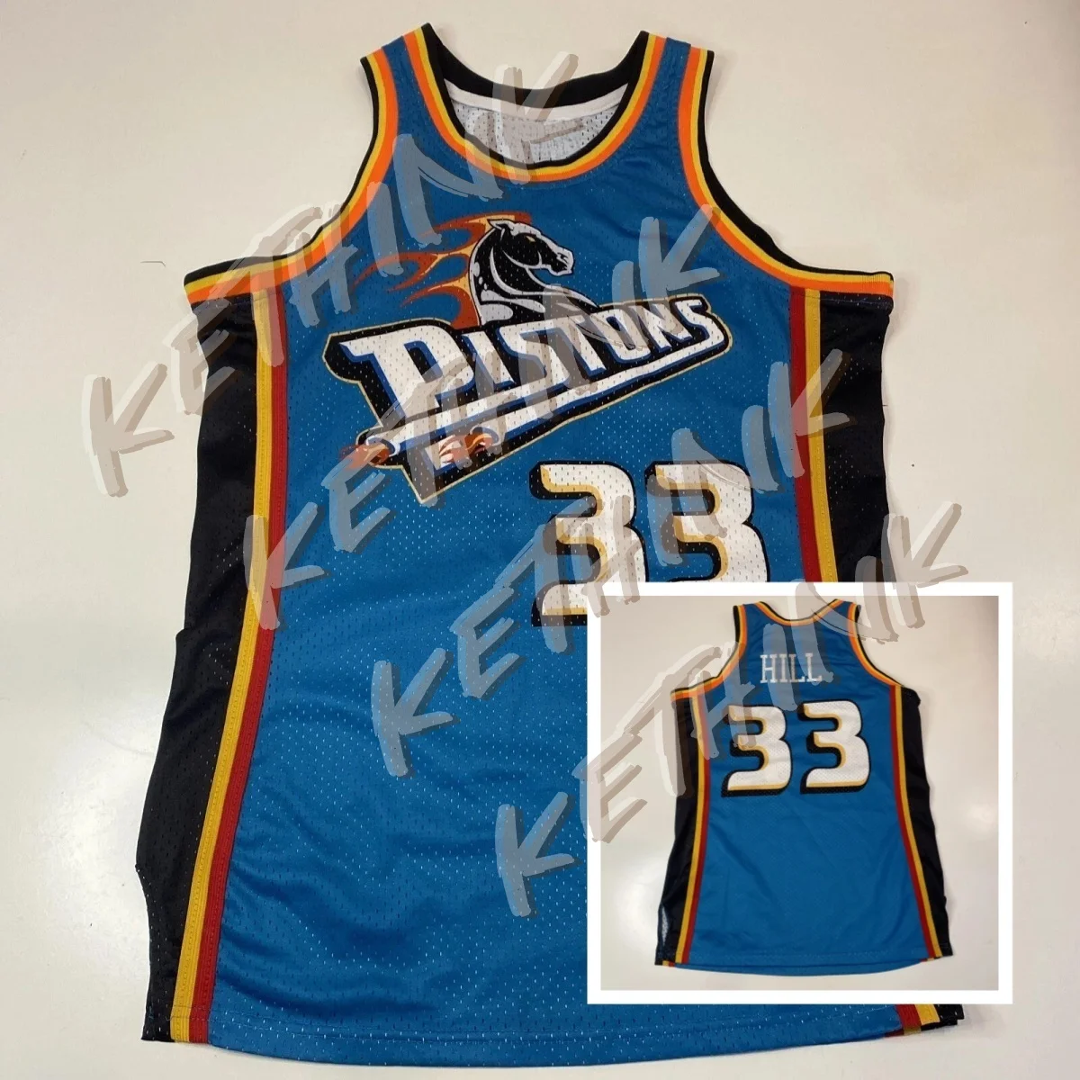 

Jersey Mens 24_25 Latest Hit Summer Pistons No. 33 Basketball Jersey Adult ChildrenTops Sleeveless Vests Breathable Quick Dry