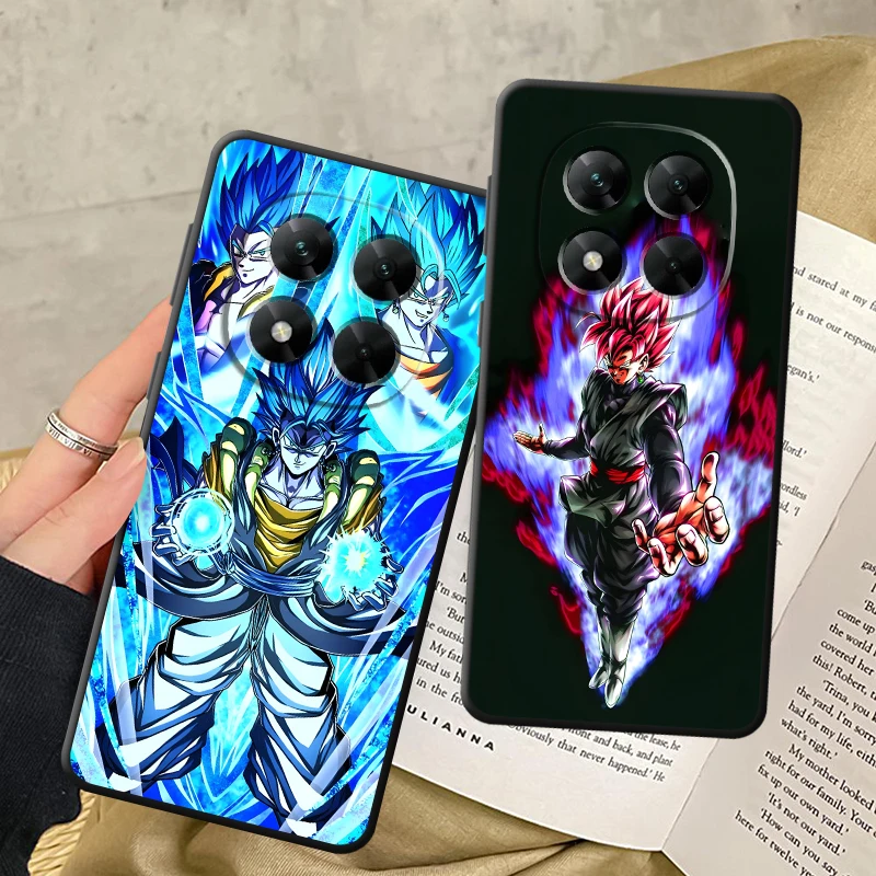 Casing Penutup Ponsel Lembut Hitam Dragon Ball Aura Vegeta untuk Xiaomi Redmi Note 9S 12S 10S 9 10 11 12 Pro 7 8 11S 13 14 Pro Plus