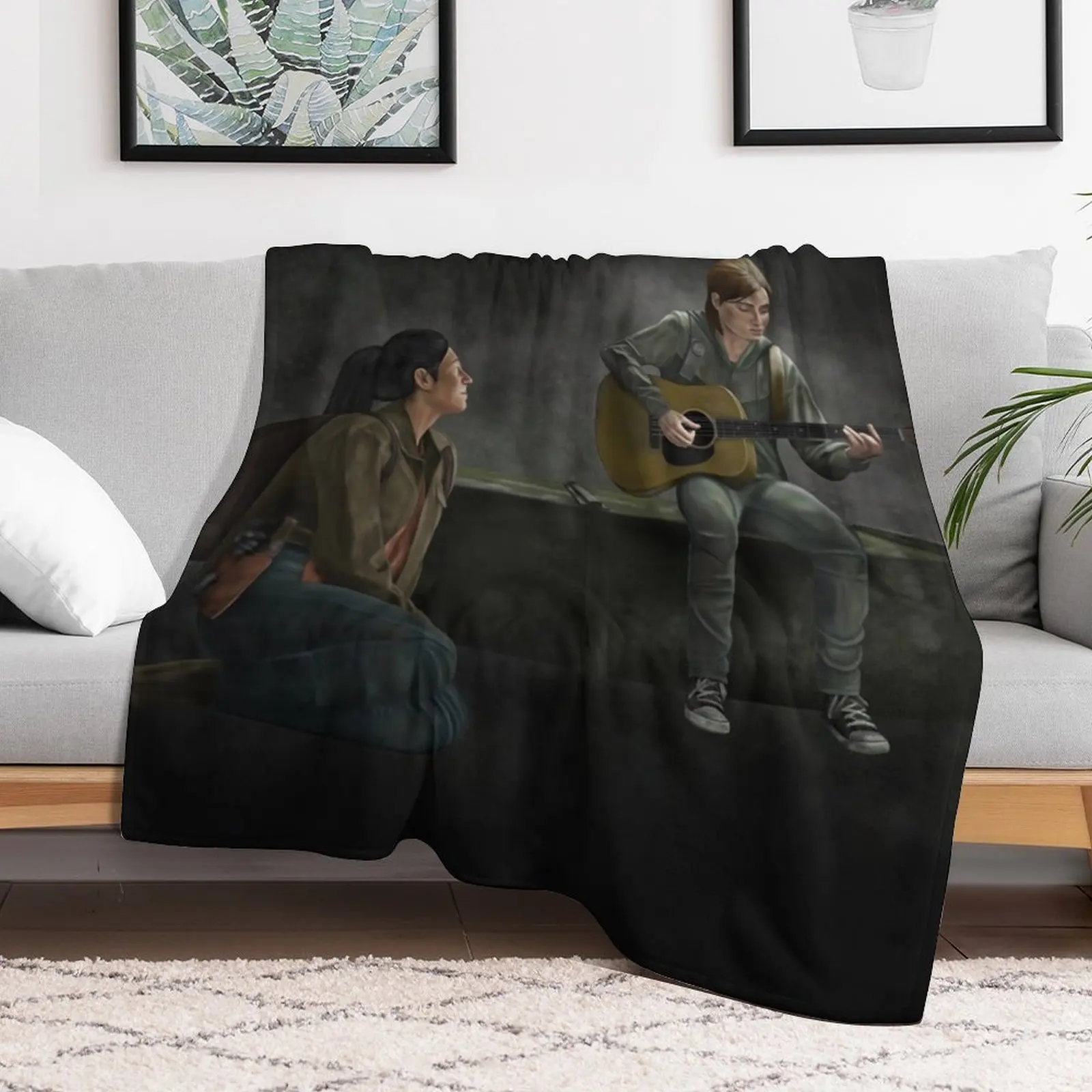 The Last of Us Ellie and Dina Throw Blanket Shaggy Heavy blankets ands Blankets