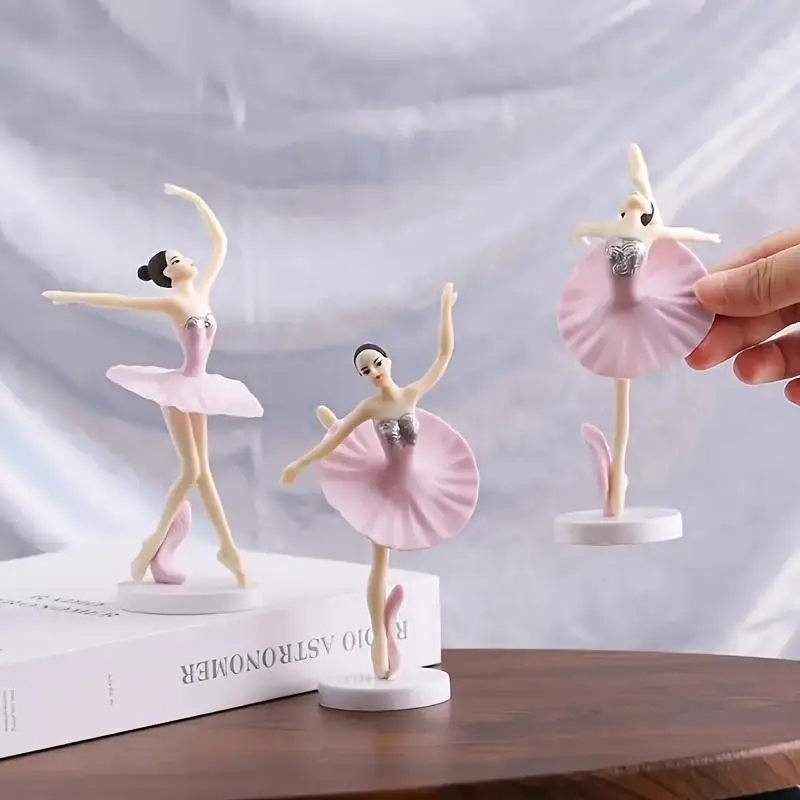 Adorable ballerina statue, made of PVC material, requires no electricity - perfect for decorating home living room, bedroom, off