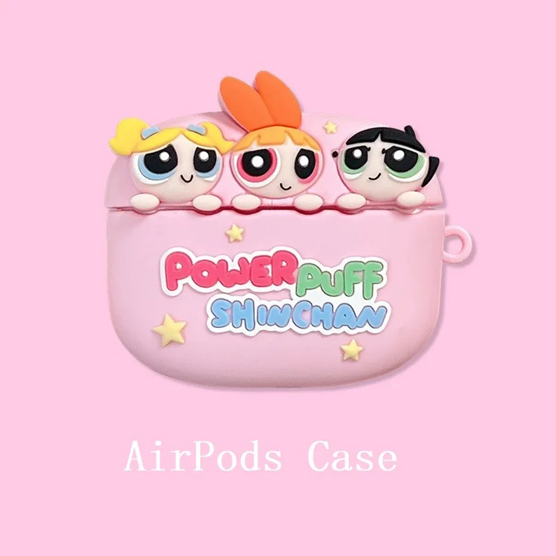 3D Cartoon Powerful Girls Police Case For Airpods Pro 2,Pink Silicone Protective Earphone Cover For Airpods 3/Airpods Case Kids