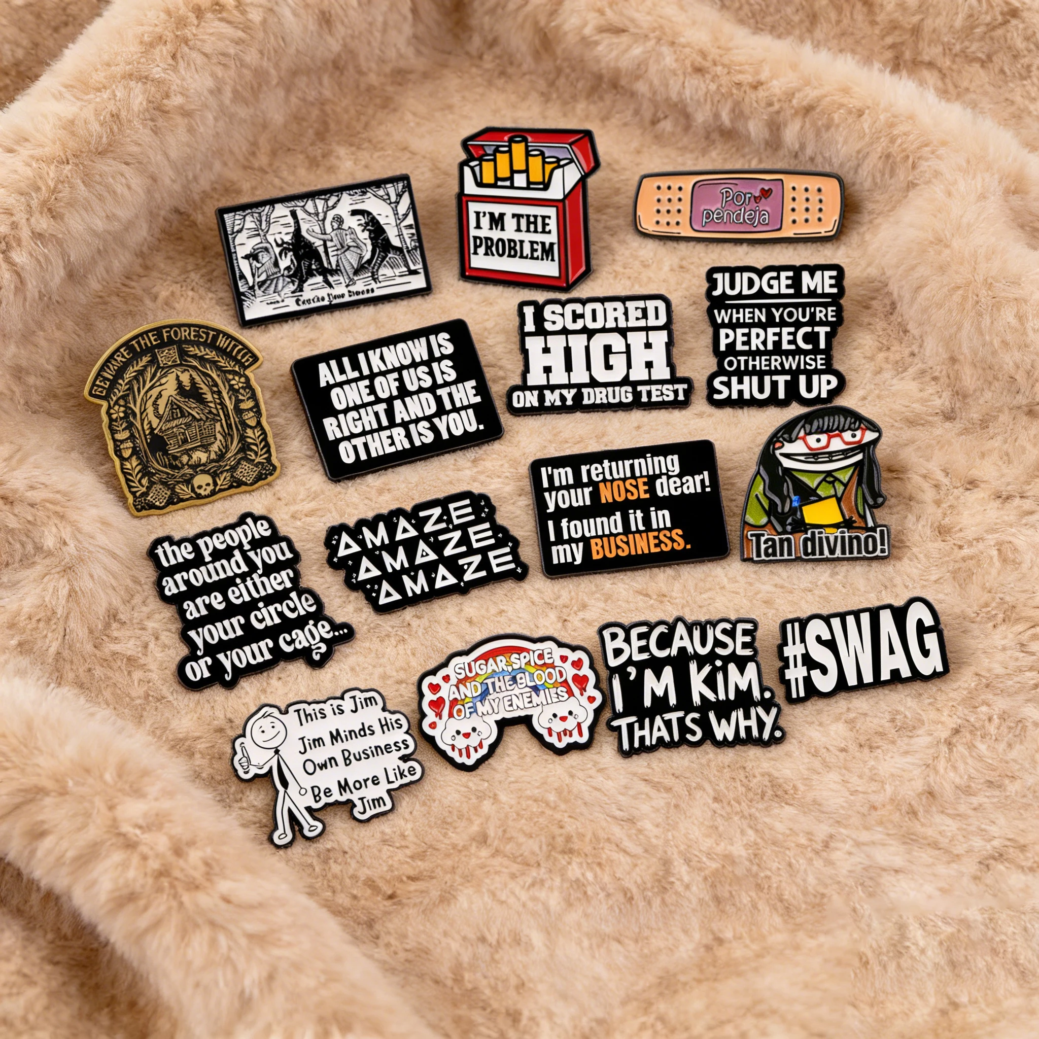 Men'S Accessories Quotes - I'M THE PROBLEM Quotes Metal Badges