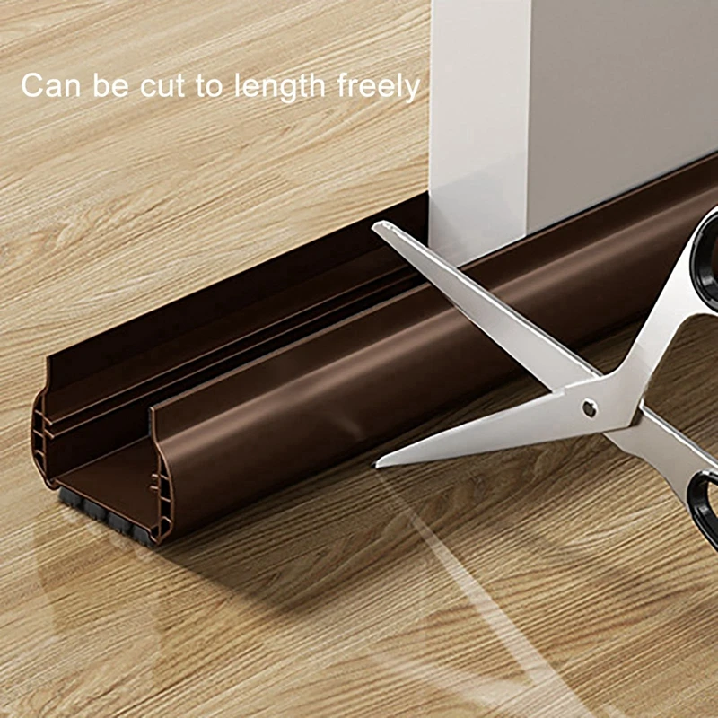 PVC Door Bottom Seal Strip Adhesive Sweep Draft Stopper Home Bedroom Seal Noise Insulation Stripping Draft Guard Sealing Strip