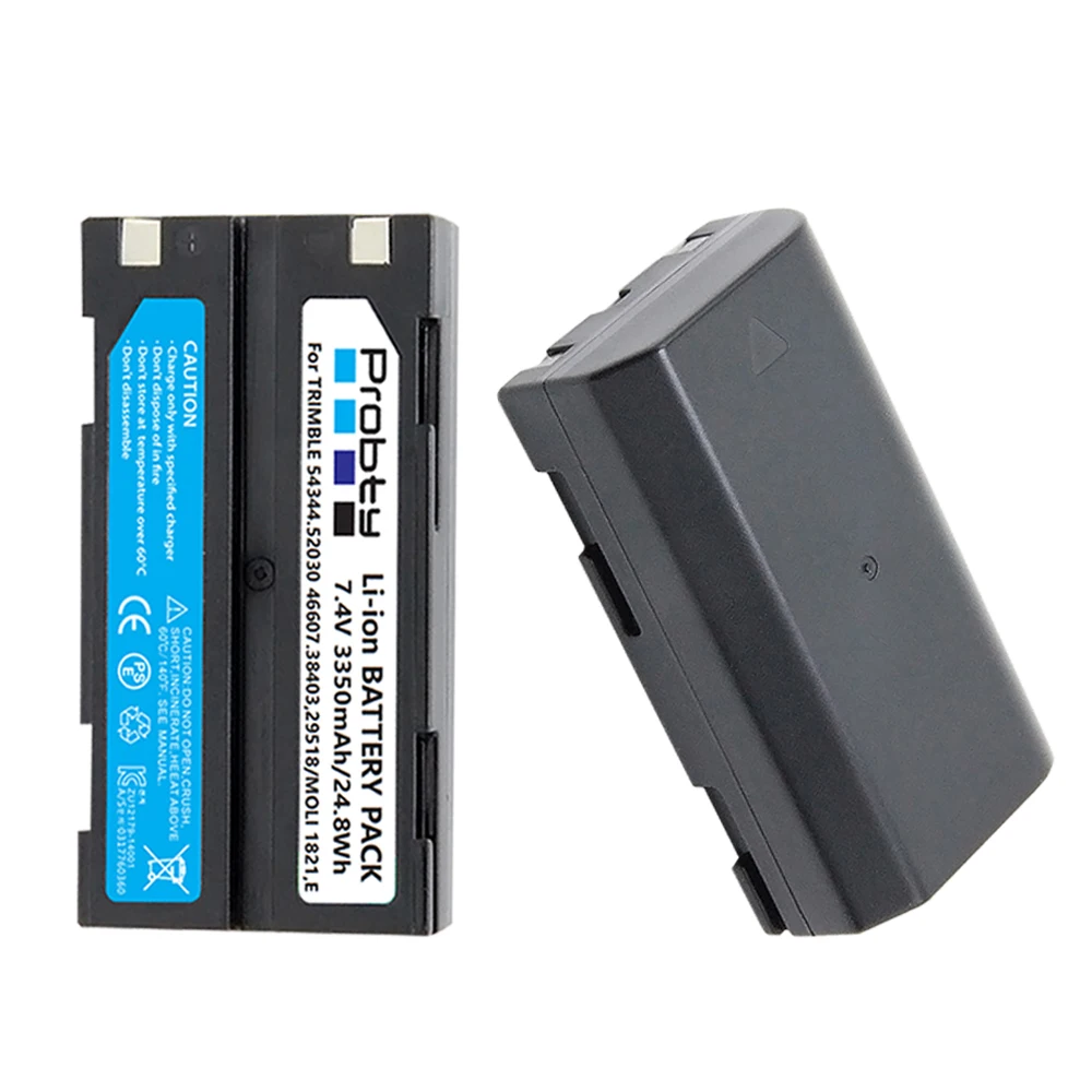 2 Pcs 54344 Battery w Charger for Trimble 5700 5800 29518 46607 52030 38403 R6 R7 R8 GNSS TR-R8 GPS for Pentax Ei-D-Li1